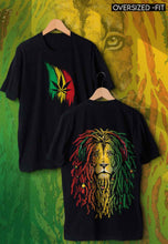 Load image into Gallery viewer, fanideaz Mens Half Sleeve Oversized Bob Lion Printed Cotton Tshirt