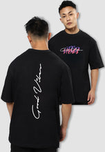 Load image into Gallery viewer, fanideaz Mens Half Sleeve Oversized Good Vibes Printed Cotton Tshirt
