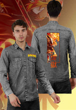 Load image into Gallery viewer, fanideaz Branded Mens Full Sleeve Cotton Anime Printed Denim Shirt for Men