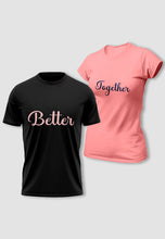 Load image into Gallery viewer, fanideaz Branded Cotton Matching Printed Couples Combo T-Shirt