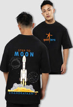 Load image into Gallery viewer, fanideaz Mens Half Sleeve Oversized ISRO Printed Cotton Tshirt