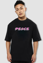 Load image into Gallery viewer, fanideaz Mens Half Sleeve Oversized Peace Printed Cotton Tshirt