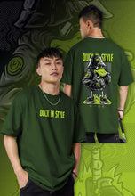 Load image into Gallery viewer, fanideaz Mens Half Sleeve Oversized Duck in Style Printed Cotton Tshirt