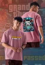 Load image into Gallery viewer, fanideaz Mens Half Sleeve Oversized GTA Printed Cotton Tshirt