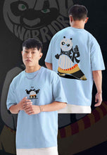 Load image into Gallery viewer, fanideaz Mens Half Sleeve Oversized Foodie Panda Printed Cotton Tshirt