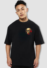 Load image into Gallery viewer, fanideaz Mens Half Sleeve Oversized Skull Printed Cotton Tshirt
