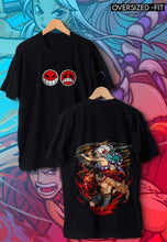 Load image into Gallery viewer, fanideaz Mens Half Sleeve Oversized Anime Printed Cotton Tshirt