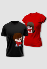 Load image into Gallery viewer, fanideaz Branded Cotton Matching Printed Couples Combo T-Shirt