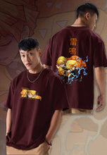 Load image into Gallery viewer, fanideaz Mens Half Sleeve Oversized Zenitsu Printed Cotton Tshirt
