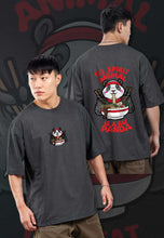 Load image into Gallery viewer, fanideaz Mens Half Sleeve Oversized Foodie Panda Printed Cotton Tshirt