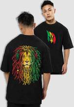 Load image into Gallery viewer, fanideaz Mens Half Sleeve Oversized Bob Lion Printed Cotton Tshirt