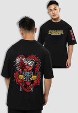 Load image into Gallery viewer, fanideaz Mens Half Sleeve Oversized Anime Printed Cotton Tshirt