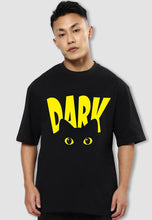 Load image into Gallery viewer, fanideaz Mens Half Sleeve Oversized Dark Cat Printed Cotton Tshirt