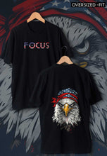 Load image into Gallery viewer, fanideaz Mens Half Sleeve Oversized Focus Printed Cotton Tshirt