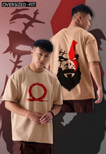 Load image into Gallery viewer, fanideaz Mens Half Sleeve Oversized God of WAR Printed Cotton Tshirt