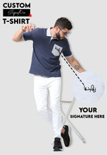 Load image into Gallery viewer, Signature Pocket Polo Printed T-Shirt