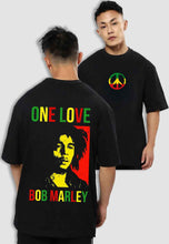 Load image into Gallery viewer, fanideaz Mens Half Sleeve Oversized One Love Printed Cotton Tshirt
