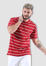 Load image into Gallery viewer, fanideaz Cotton Round Neck Striped Oversized Half Sleeve T-Shirt for Mens