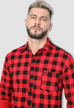Load image into Gallery viewer, fanideaz Mens Checkered Cotton Lycra Full Sleeve Casual Shirts for Men
