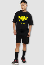 Load image into Gallery viewer, fanideaz Mens Half Sleeve Oversized Dark Cat Printed Cotton Tshirt
