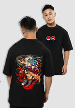 Load image into Gallery viewer, fanideaz Mens Half Sleeve Oversized Anime Printed Cotton Tshirt