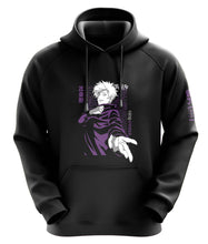 Load image into Gallery viewer, fanideaz Mens Cotton Graphic Satoru Gojo Printed Hooded Sweatshrits for Men
