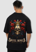 Load image into Gallery viewer, fanideaz Mens Half Sleeve Oversized Skull Printed Cotton Tshirt