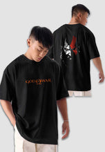Load image into Gallery viewer, fanideaz Mens Half Sleeve Oversized God of WAR Printed Cotton Tshirt