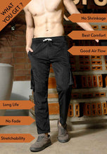 Load image into Gallery viewer, fanideaz Branded Mens Cargo Joggers Trackpant for Mens