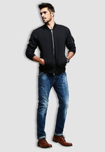 Load image into Gallery viewer, fanideaz Mens Cotton Bomber Jacket With Full Sleeve Side Pockets