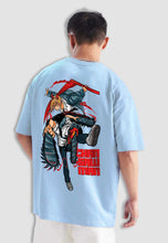 Load image into Gallery viewer, fanideaz Mens Half Sleeve Oversized Chainsaw Man Printed Cotton Tshirt