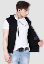 Load image into Gallery viewer, fanideaz Branded Hooded Cotton Stylish Zipper Jacket Sleeveless Tshirts for Men