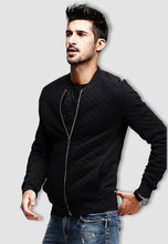 Load image into Gallery viewer, fanideaz Men’s Full Sleeve Cotton Diamond Cut Bomber Jacket With Side Pockets