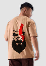 Load image into Gallery viewer, fanideaz Mens Half Sleeve Oversized God of WAR Printed Cotton Tshirt