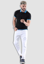 Load image into Gallery viewer, fanideaz Men's Blue Collar Premium Cotton Polo Tshirt