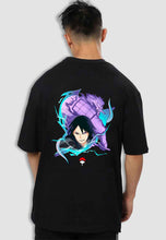 Load image into Gallery viewer, fanideaz Mens Half Sleeve Oversized Anime Sasuke Printed Cotton Tshirt