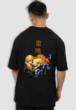 Load image into Gallery viewer, fanideaz Mens Half Sleeve Oversized Anime Zenitsu Printed Cotton Tshirt