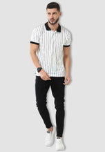 Load image into Gallery viewer, fanideaz Mens Half Sleeve Cotton Striped Branded Polo T-shirt for Mens