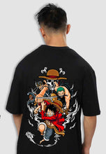 Load image into Gallery viewer, fanideaz Mens Half Sleeve Oversized Anime Printed Cotton Tshirt