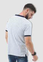 Load image into Gallery viewer, fanideaz Mens Half Sleeve Cotton Striped Branded Polo T-shirt for Mens