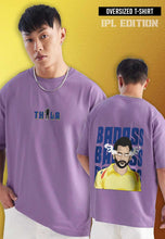 Load image into Gallery viewer, MS Dhoni Oversized IPL Tee – Unisex | Cotton | Fanideaz Exclusive