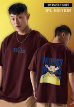 Load image into Gallery viewer, MS Dhoni Oversized IPL Tee – Unisex | Cotton | Fanideaz Exclusive