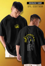 Load image into Gallery viewer, MS Dhoni IPL Limited Edition Oversized Tee – Unisex | Cotton | Fanideaz Exclusive 💛🏏💥