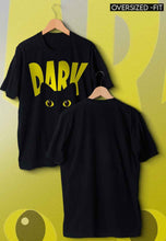 Load image into Gallery viewer, fanideaz Mens Half Sleeve Oversized Dark Cat Printed Cotton Tshirt