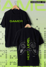 Load image into Gallery viewer, fanideaz Mens Half Sleeve Oversized Gamer Printed Cotton Tshirt