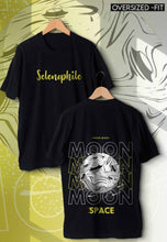 Load image into Gallery viewer, fanideaz Mens Half Sleeve Oversized Moon Printed Cotton Tshirt