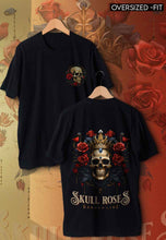 Load image into Gallery viewer, fanideaz Mens Half Sleeve Oversized Skull Printed Cotton Tshirt