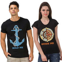 Load image into Gallery viewer, fanideaz Cotton Anchor Printed Couple T Shirt