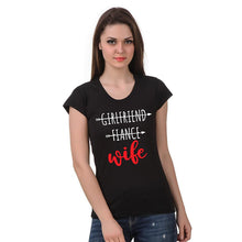Load image into Gallery viewer, fanideaz Cotton Husband Wife Printed Couple T Shirt