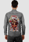 fanideaz Branded Mens Full Sleeve Cotton Anime Printed Denim Shirt for Men